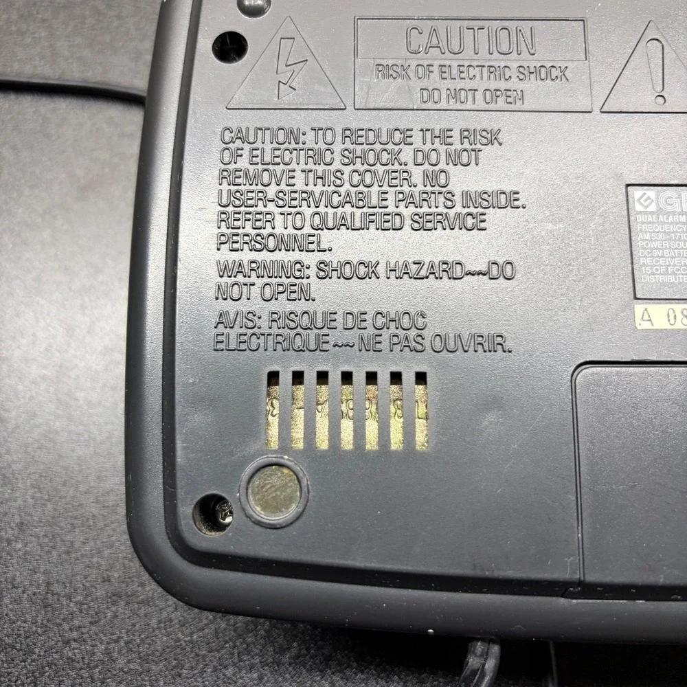 GPX Dual Alarm AM/FM Clock Radio‎ 120v 9v backup for clock Tested and working